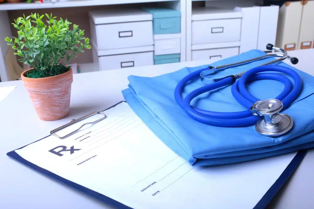 Illustration of different types of inpatient facilities for mental health and addiction treatment, such as hospitals, residential treatment centers, and rehabilitation centers.