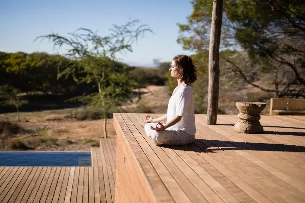 A serene environment for holistic therapy, including yoga and meditation