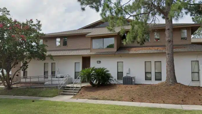 Welcoming entrance of The Serenity Center in Baton Rouge, Louisiana.