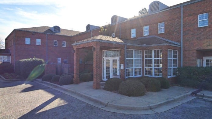Front entrance of East Alabama Mental Health Center in Russell County, Phenix City, AL