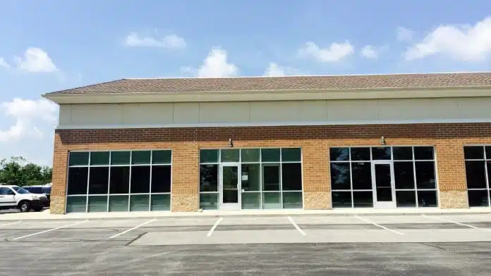 Exterior view of Emerald Neuro-Recover facility in Carmel, IN, specializing in advanced neuro-rehabilitation services.