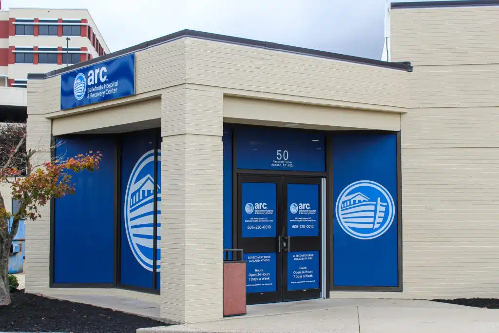 Exterior view of Bellefonte Hospital and Recovery Center in Ashland, KY.