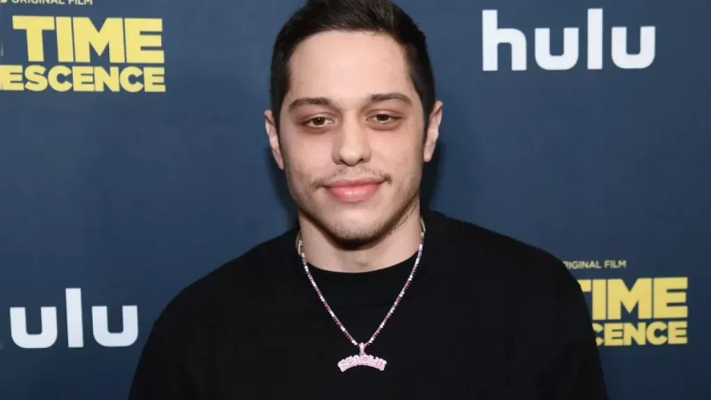 Pete Davidson speaking openly about his struggles with mental health and addiction, highlighting his journey to recovery.