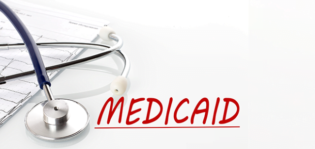 Illustration representing Medicaid, a U.S. government program providing health coverage to eligible low-income individuals and families.