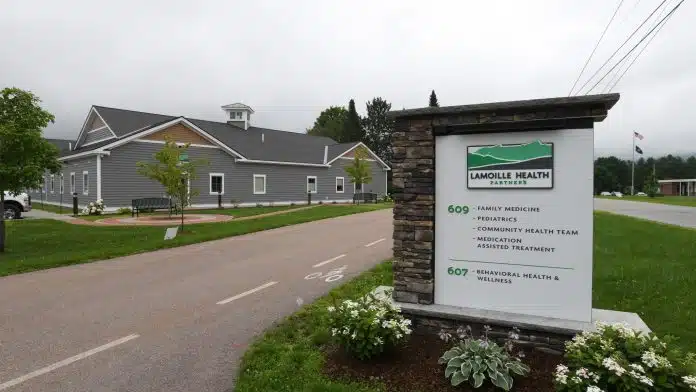 Exterior view of Lamoille Health Behavioral Health and Wellness Center in Morrisville, VT.