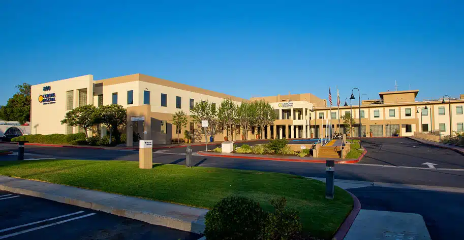 Exterior view of Behavioral Health Services facility in Corona, CA.