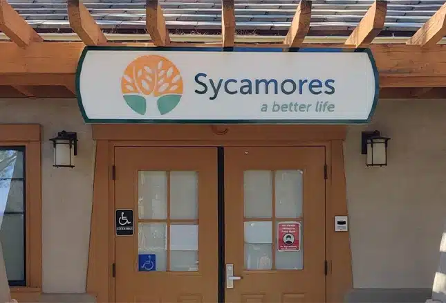 Exterior view of Sycamores mental health service facility in Covina, CA.