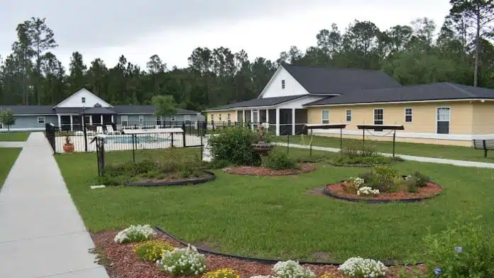 Main entrance of St. Augustine Youth Services in Saint Augustine, Florida, providing youth counseling and support programs
