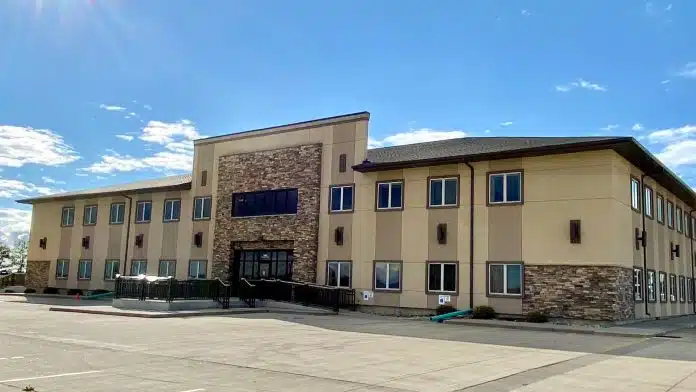 Front view of Badlands Human Service Center’s Chemical Dependency Program building in Dickinson, North Dakota
