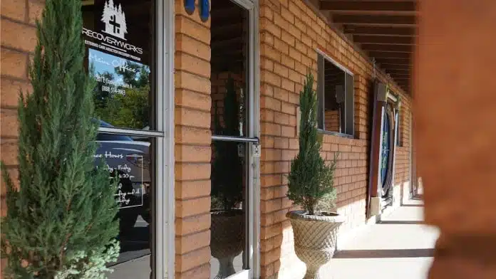 Front entrance of Recovery Works Arizona, providing addiction recovery and mental health programs