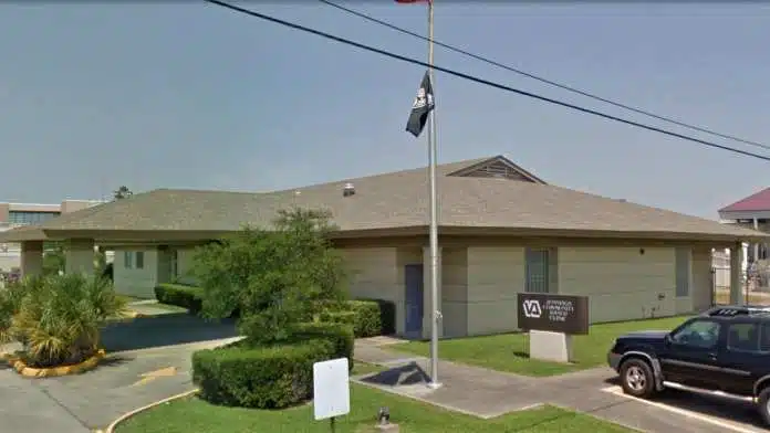 Front entrance of Alexandria VA Health Care System Jennings Community-Based Outpatient Clinic in Jennings, Louisiana