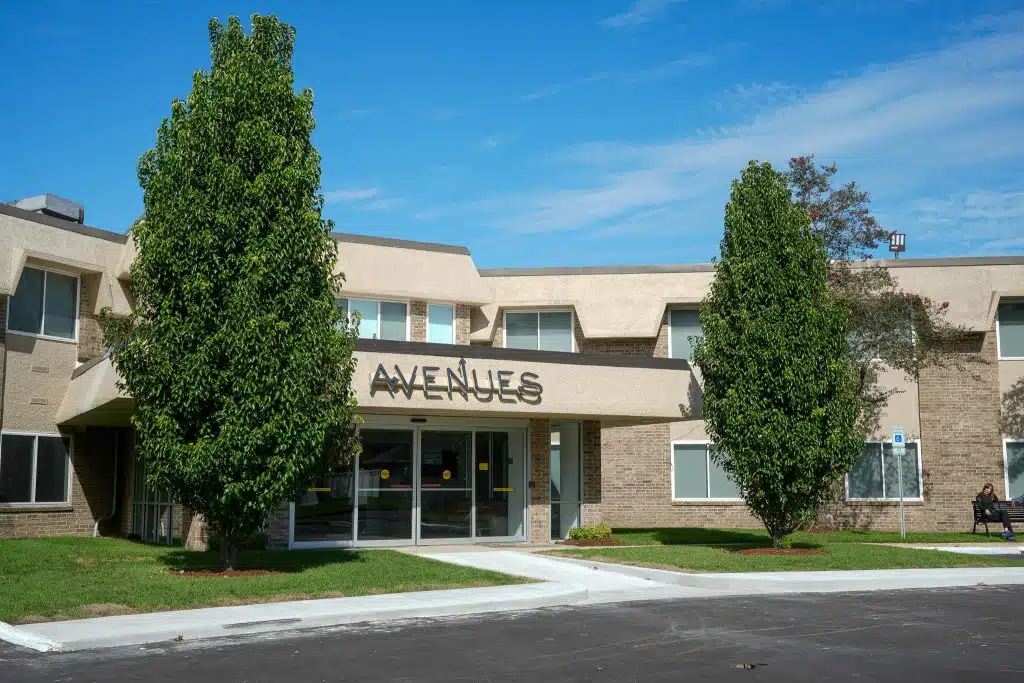 Front entrance of Avenues Recovery in Baton Rouge, Louisiana
