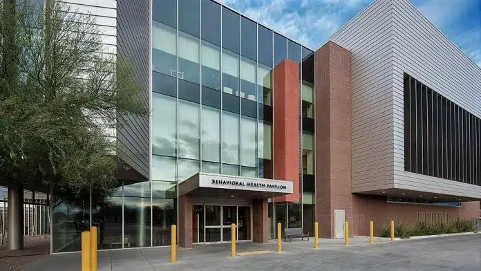 Front entrance of Banner University Medical Center in Tucson, Arizona