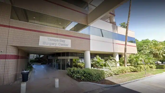 Main entrance of BayCare Behavioral Health Life Management Center in Tampa Florida 33607 with facility signage and entryway