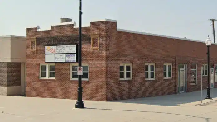 Main entrance of Blue Valley Behavioral Health facility in David City, Nebraska