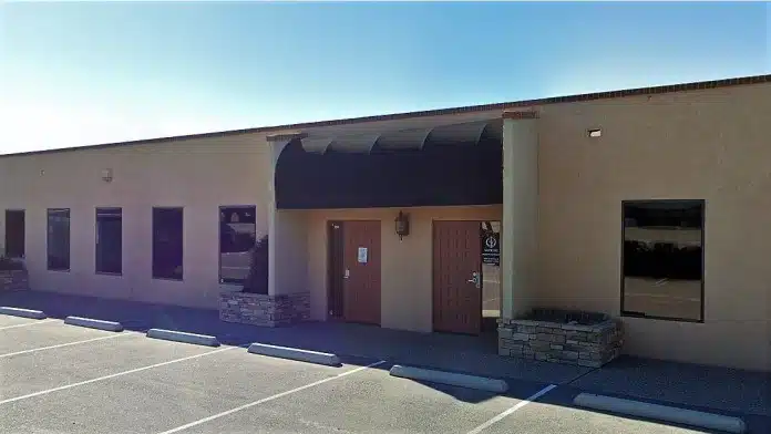 Front entrance of CODAC Administrative Office at Fontana Plaza in Tucson, Arizona, managing mental health and addiction services