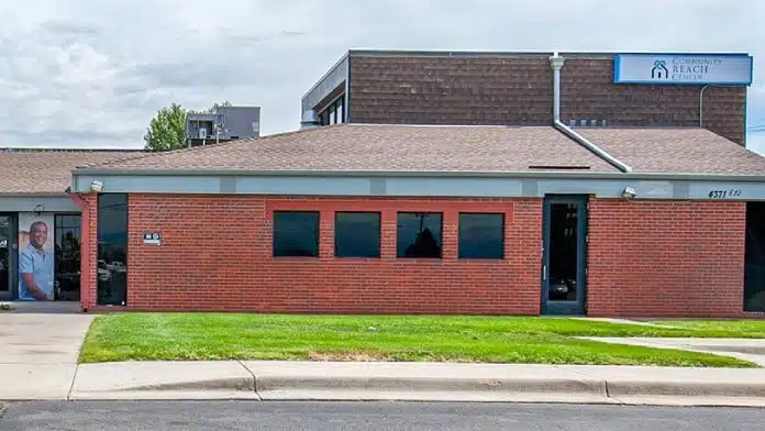Front entrance of Community Reach Center in Commerce City, Colorado