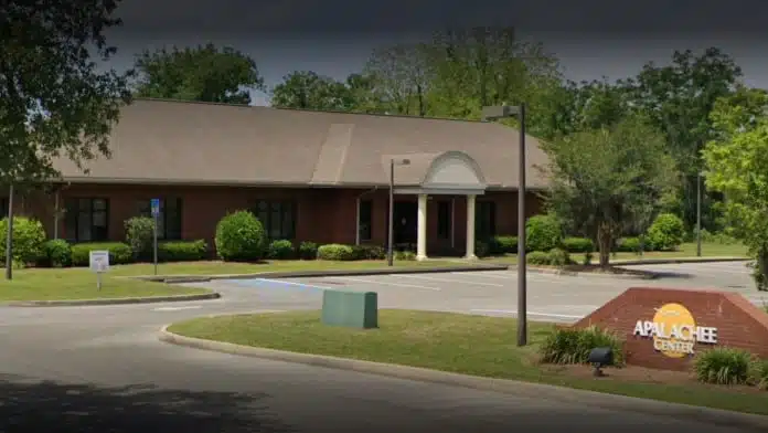 Front entrance of DISC Village Taylor County Human Services Center building in Perry, Florida.