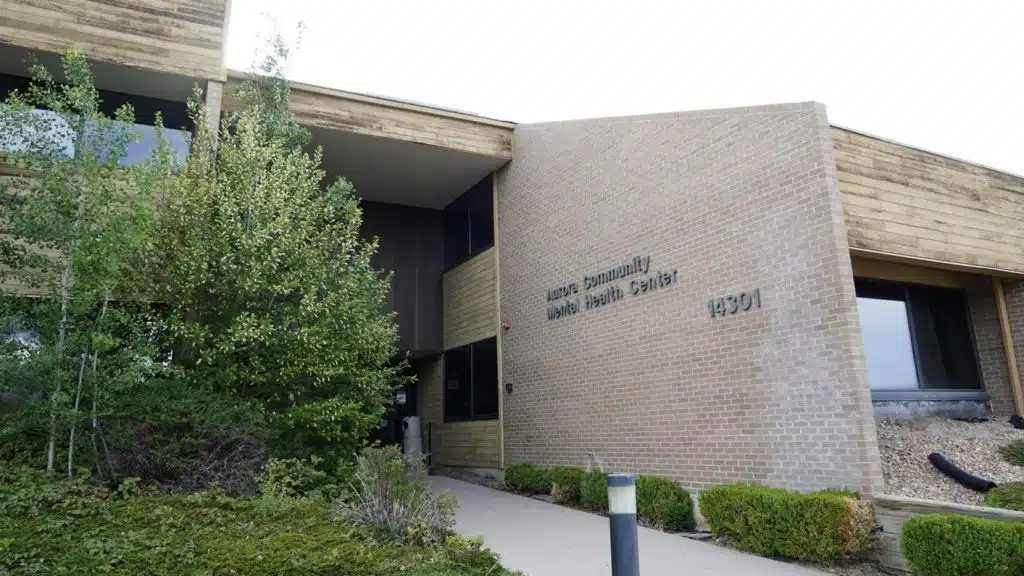 Entrance of Hampden Youth Campus behavioral health center in Aurora, Colorado