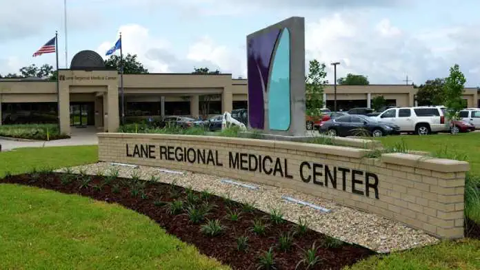 Front entrance of Lane Regional Medical Center Behavioral Health Services in Zachary, Louisiana