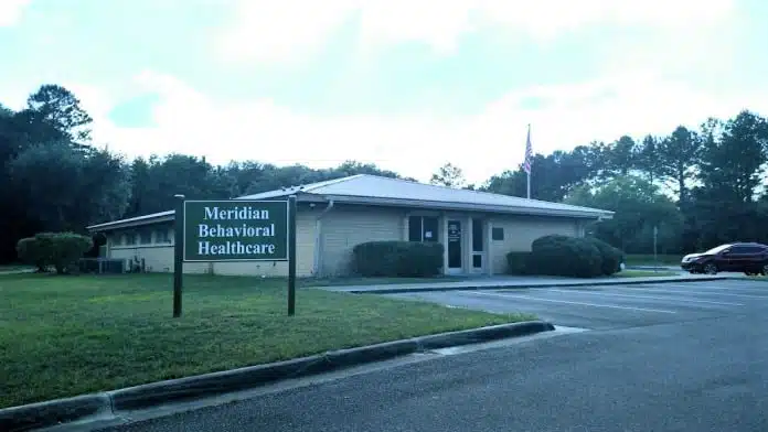 Exterior of Meridian Suwannee County Counseling Center in Live Oak, Florida providing outpatient mental health and substance use services