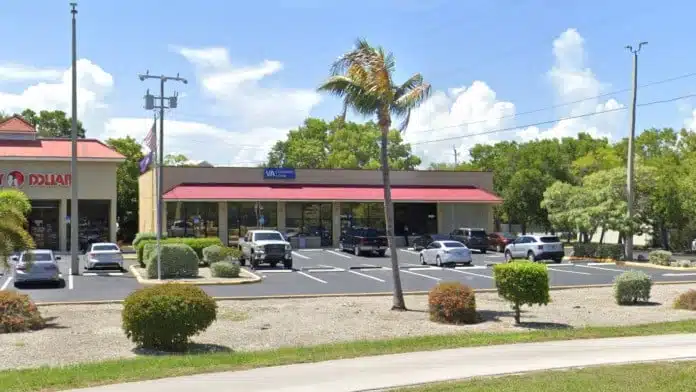 Front entrance of the Miami VA Key Largo Community-Based Outpatient Clinic in Key Largo, Florida