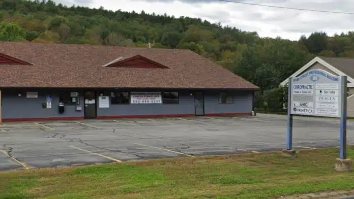 Entrance to SaVida Health clinic in Springfield, Vermont