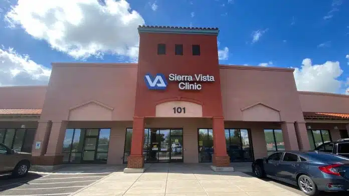 Main entrance of Sierra Vista VA Clinic in Sierra Vista, Arizona 85635