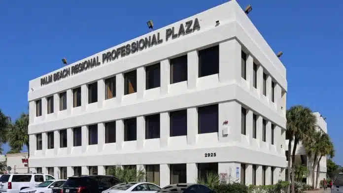 Front entrance of The Orchid Recovery Center in Palm Springs, Florida