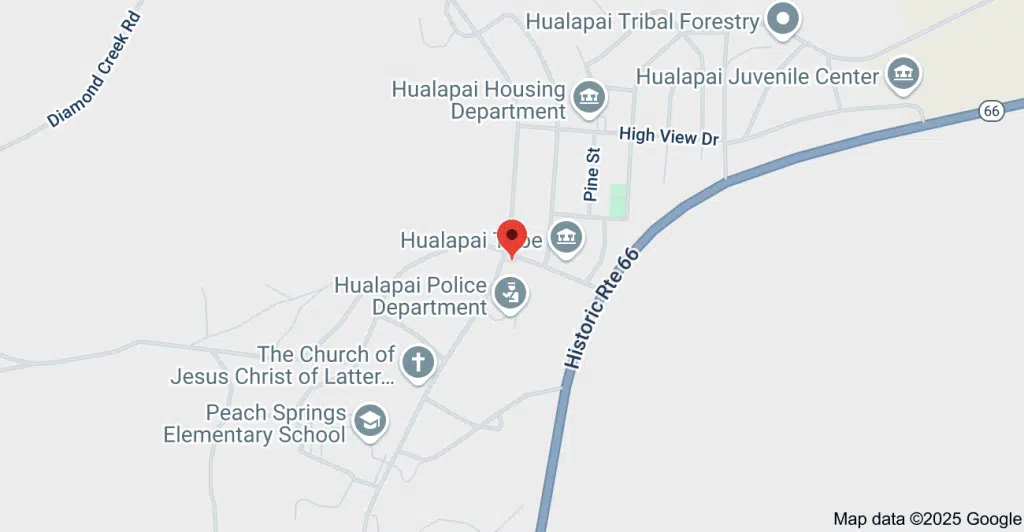 Front view of Hualapai Health Education and Wellness Center in Peach Springs, Arizona