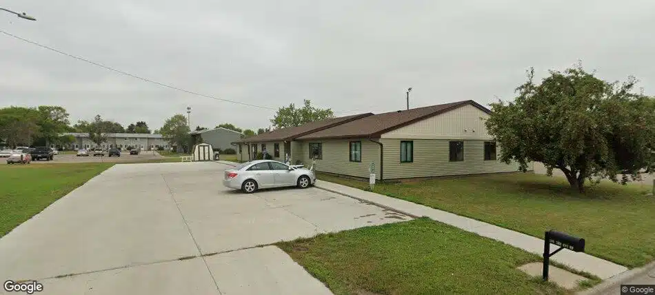 Exterior of the Crisis Residential Unit at Lake Region Human Service Center in Devils Lake, North Dakota, offering short-term mental health stabilization