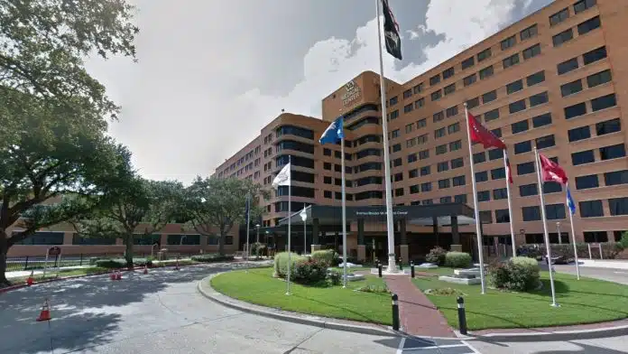 Overton Brooks VA Medical Center building in Shreveport, Louisiana providing veteran healthcare services