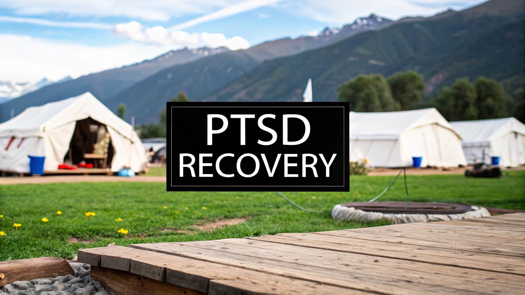 An image of a serene treatment facility, representing inpatient programs for PTSD.