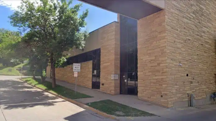 Front entrance of Trinity Health Center in Minot, North Dakota
