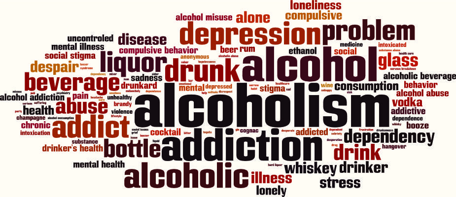 Logo representing alcoholism, alcohol abuse awareness, and the path to sobriety and treatment