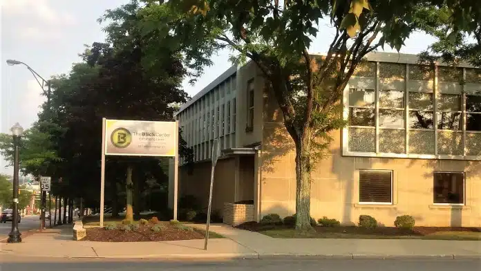 Entrance to Blick Clinic building in Akron, Ohio