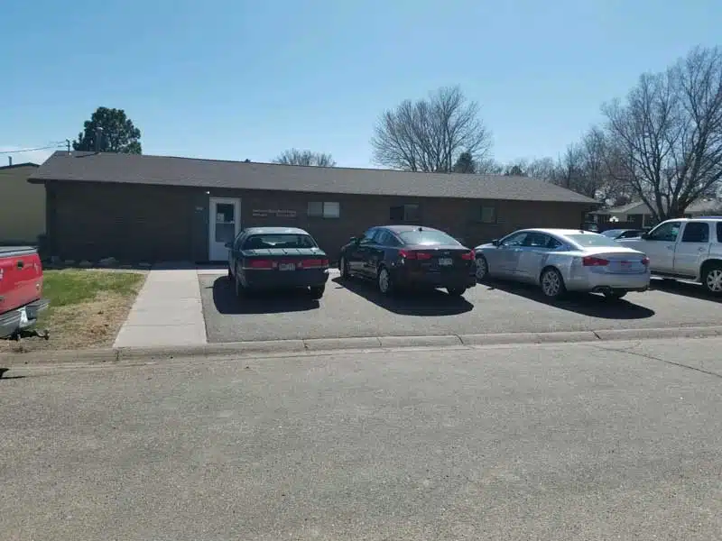Main entrance of Centennial Mental Health Center in Burlington, Colorado providing counseling and addiction services