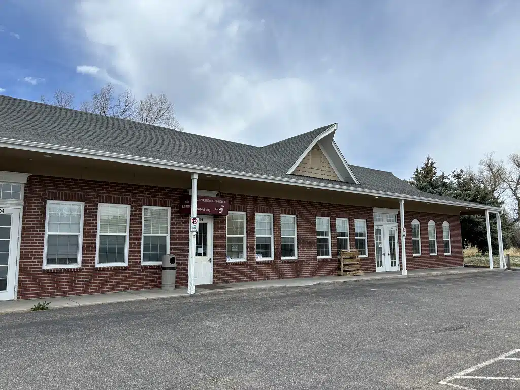 Front entrance of Centennial Mental Health Center in Elizabeth, Colorado
