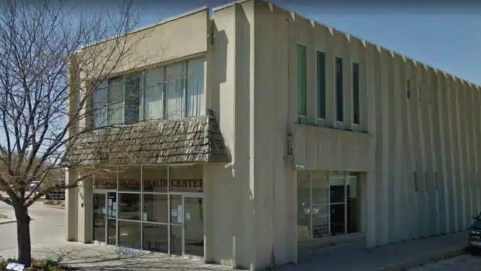 Main entrance of Centennial Mental Health Center in Sterling, Colorado 80751