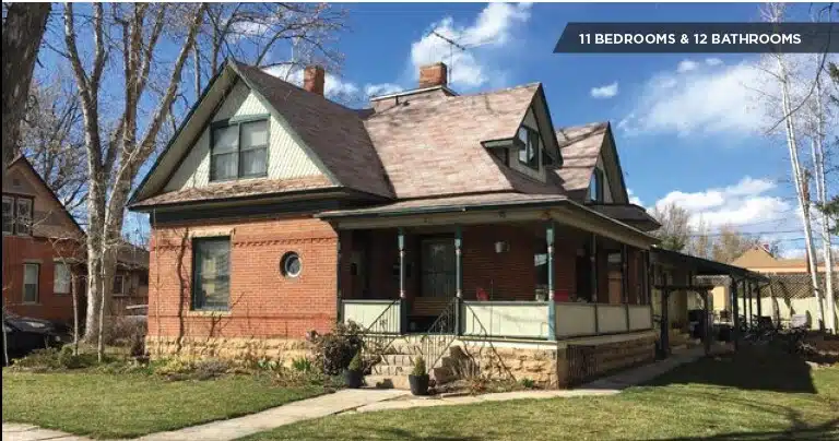 Entrance to Serenity House building in Loveland, Colorado