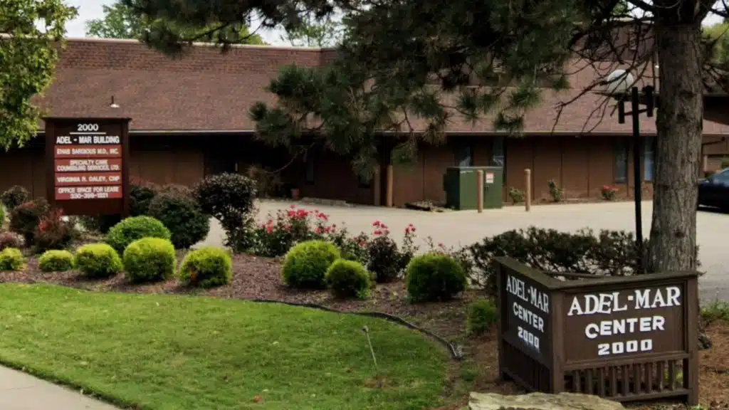 Exterior view of Specialty Care Counseling in Warren, Ohio, showing the building entrance and signage.
