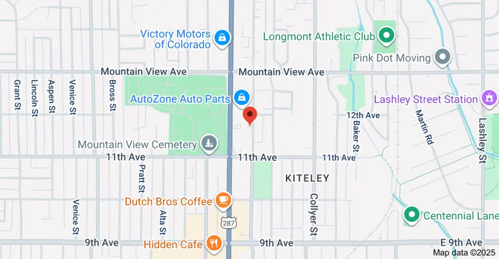 Exterior view of the Longmont Triangle Club building in Longmont, Colorado