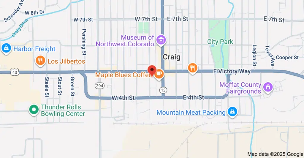 Exterior view of Mind Springs Health center in Craig, Colorado providing mental health and addiction recovery services