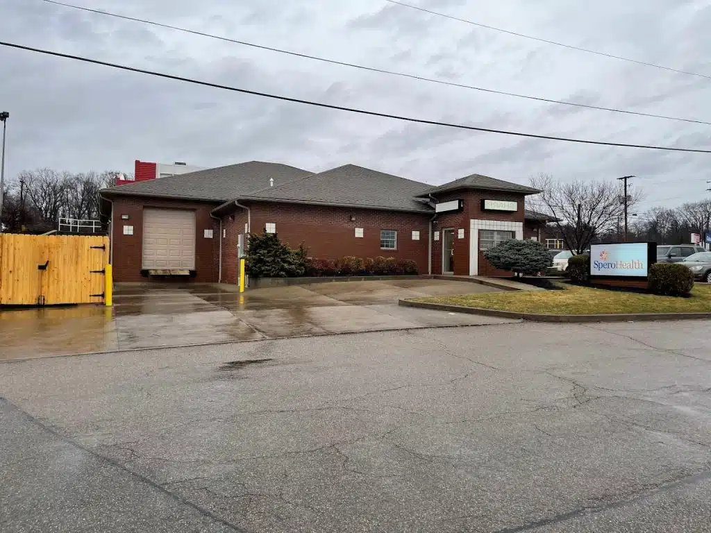 Building view of Spero Health treatment center in Zanesville, Ohio