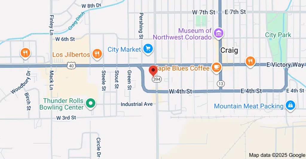 Exterior view of Yampa River Counseling center in Craig, Colorado providing therapy and addiction treatment services