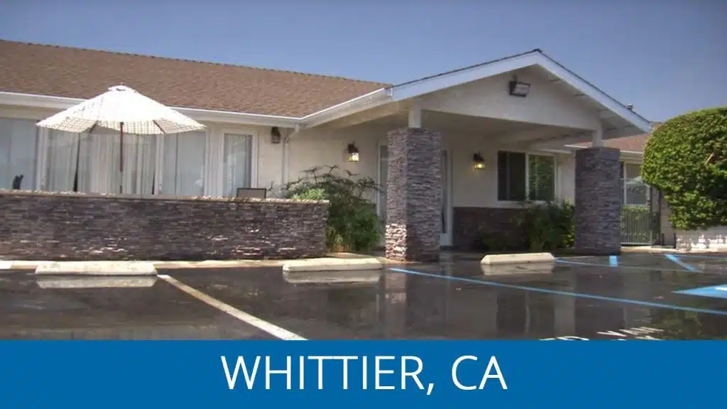 Front entrance of Discovery Mood & Anxiety Program in Whittier, California, providing mental health and behavioral health services