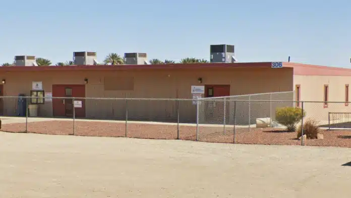 Entrance of Imperial County Behavioral Health Services Family Resource Center in Winterhaven, California