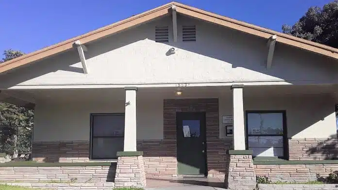 Front entrance of Saint John of God Healthcare Services in Victorville, California, offering mental health and addiction recovery programs
