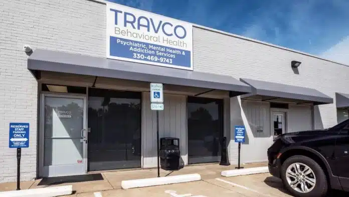 Front view of Travco Behavioral Health in Warren, Ohio, providing mental health and addiction recovery services