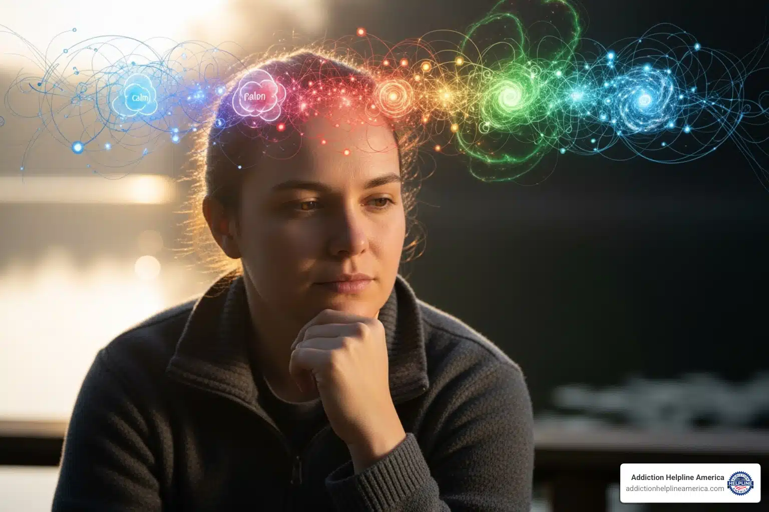 A therapist guiding a client through cognitive behavioral therapy techniques to improve coping skills, emotional regulation, and recovery outcomes.